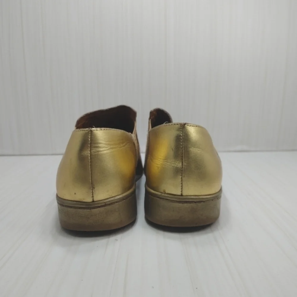 Free‎ People Varsity Golf Slip On Sneaker Leather Calf Hair Animal Print EU 38
